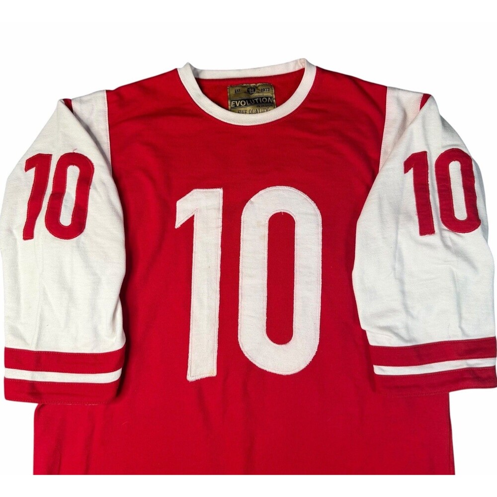 10 Deep 95 Victory Rebels Jersey Men’s 3XL Red 3/4 Sleeve Evolution Y2K Hip Hop